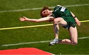 23 July 2025; Conor Penney of Team Ireland competes in the boys high jump final at Todor Proeski National Arena during day three of the 2025 European Youth Summer Olympic Festival in Skopje, North Macedonia. Photo by Tyler Miller/Sportsfile