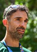 22 July 2025; Team Ireland cycling coach Michael Black during day two of the 2025 European Youth Summer Olympic Festival in Kumanovo, North Macedonia. Photo by Tyler Miller/Sportsfile
