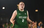 22 July 2025; Faye McDonnell of Team Ireland during the girls 3x3 Group C match between Team Ireland and Netherlands during day two of the 2025 European Youth Summer Olympic Festival at East Gate Mall in Skopje, North Macedonia. Photo by Tyler Miller/Sportsfile