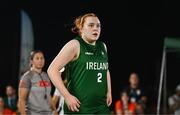 22 July 2025; Faye McDonnell of Team Ireland during the girls 3x3 Group C match between Team Ireland and Netherlands during day two of the 2025 European Youth Summer Olympic Festival at East Gate Mall in Skopje, North Macedonia. Photo by Tyler Miller/Sportsfile