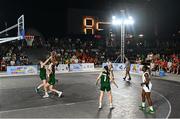 22 July 2025; A general view during the girls 3x3 Group C match between Team Ireland and Netherlands during day two of the 2025 European Youth Summer Olympic Festival at East Gate Mall in Skopje, North Macedonia. Photo by Tyler Miller/Sportsfile
