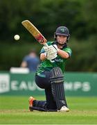 22 July 2025; Ireland batter Leah Paul during match two of the Women's T20 International Series between Ireland and Zimbabwe at Pembroke Cricket Club in Dublin. Photo by Sam Barnes/Sportsfile