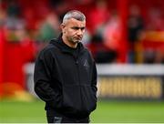 23 July 2025; Qarabag manager Gurban Gurbanov before  during the UEFA Champions League Second Qualifying Round first leg match between Shelbourne and Qarabag FK at Tolka Park in Dublin. Photo by Ben McShane/Sportsfile