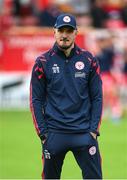 23 July 2025; Shelbourne head coach Joey O'Brien before the UEFA Champions League Second Qualifying Round first leg match between Shelbourne and Qarabag FK at Tolka Park in Dublin. Photo by Stephen McCarthy/Sportsfile