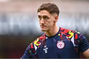 23 July 2025; John Martin of Shelbourne before the UEFA Champions League Second Qualifying Round first leg match between Shelbourne and Qarabag FK at Tolka Park in Dublin. Photo by Ben McShane/Sportsfile