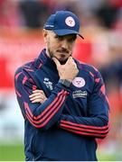 23 July 2025; Shelbourne head coach Joey O'Brien before the UEFA Champions League Second Qualifying Round first leg match between Shelbourne and Qarabag FK at Tolka Park in Dublin. Photo by Stephen McCarthy/Sportsfile