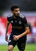 23 July 2025; Abdellah Zoubir of Qarabag during the UEFA Champions League Second Qualifying Round first leg match between Shelbourne and Qarabag FK at Tolka Park in Dublin. Photo by Ben McShane/Sportsfile