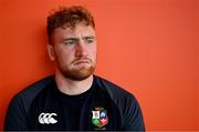 24 July 2025; Ollie Chessum poses for a portrait after a British & Irish Lions media conference at Xavier College in Melbourne, Australia. Photo by Brendan Moran/Sportsfile