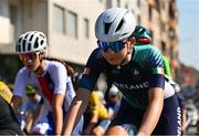24 July 2025; Emer Heverin of Team Ireland competes in the girls road race during day four of the 2025 European Youth Summer Olympic Festival in Kumanovo, North Macedonia. Photo by Tyler Miller/Sportsfile