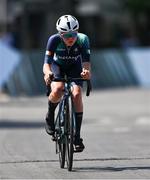 24 July 2025; Katie Turner of Team Ireland competes in the girls road race during day four of the 2025 European Youth Summer Olympic Festival in Kumanovo, North Macedonia. Photo by Tyler Miller/Sportsfile