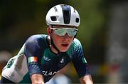 24 July 2025; Tom Lane of Team Ireland competes in the boys road race during day four of the 2025 European Youth Summer Olympic Festival in Kumanovo, North Macedonia. Photo by Tyler Miller/Sportsfile