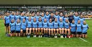 19 July 2025; The Dublin squad before the TG4 All-Ireland Ladies Football Senior Championship semi-final match between Dublin and Galway at Glenisk O’Connor Park in Tullamore, Offaly. Photo by Piaras Ó Mídheach/Sportsfile