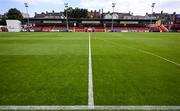 24 July 2025; A general view of inside the stadium before the UEFA Conference League Second Qualifying Round first leg match between St Patrick's Athletic and Nomme Kalju FC at Richmond Park in Dublin. Photo by Stephen McCarthy/Sportsfile