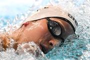 24 July 2025; Julia Dziedzic of Team Ireland competes in the girls individual medley semi-final at the Olympic Swimming Pool Center during day four of the 2025 European Youth Summer Olympic Festival in Skopje, North Macedonia. Photo by Tyler Miller/Sportsfile