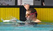 24 July 2025; Shea Mathers of Team Ireland after competing in the boys 100m butterfly semi-final at the Olympic Swimming Pool Center during day four of the 2025 European Youth Summer Olympic Festival in Skopje, North Macedonia. Photo by Tyler Miller/Sportsfile