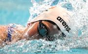 24 July 2025; Julia Dziedzic of Team Ireland competes in the girls individual medley semi-final at the Olympic Swimming Pool Center during day four of the 2025 European Youth Summer Olympic Festival in Skopje, North Macedonia. Photo by Tyler Miller/Sportsfile