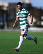 24 July 2025; Danny Mandroiu of Shamrock Rovers celebrates after scoring his side's second goal during the UEFA Conference League Second Qualifying Round first leg match between St Joseph's and Shamrock Rovers at Victoria Stadium in Gibraltar. Photo by Salva Castizo/Sportsfile