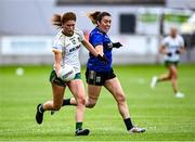 19 July 2025; Ciara Smyth of Meath in action against Aishling O'Connell of Kerry during the TG4 All-Ireland Ladies Football Senior Championship semi-final match between Meath and Kerry at Glenisk O’Connor Park in Tullamore, Offaly. Photo by Piaras Ó Mídheach/Sportsfile