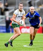 19 July 2025; Marion Farrelly of Meath in action against Caoimhe Evans of Kerry during the TG4 All-Ireland Ladies Football Senior Championship semi-final match between Meath and Kerry at Glenisk O’Connor Park in Tullamore, Offaly. Photo by Piaras Ó Mídheach/Sportsfile