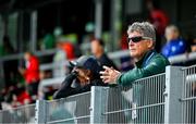 23 July 2025; Michael O'Connor, father and coach of Kate O'Connor, from Dundalk in Louth, representing Ulster University and Ireland, looks on during the women's heptathlon high jump on day seven of the FISU World University Games 2025 at Lohrheidestadion in Bochum, Germany. Photo by Shauna Clinton/Sportsfile  Photo by Shauna Clinton/Sportsfile