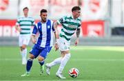 24 July 2025; Danny Grant of Shamrock Rovers during the UEFA Conference League Second Qualifying Round first leg match between St Joseph's and Shamrock Rovers at Victoria Stadium in Gibraltar. Photo by Salva Castizo/Sportsfile