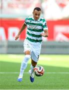 24 July 2025; Graham Burke of Shamrock Rovers during the UEFA Conference League Second Qualifying Round first leg match between St Joseph's and Shamrock Rovers at Victoria Stadium in Gibraltar. Photo by Salva Castizo/Sportsfile