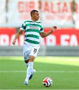 24 July 2025; Graham Burke of Shamrock Rovers during the UEFA Conference League Second Qualifying Round first leg match between St Joseph's and Shamrock Rovers at Victoria Stadium in Gibraltar. Photo by Salva Castizo/Sportsfile