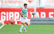 24 July 2025; Daniel Cleary of Shamrock Rovers during the UEFA Conference League Second Qualifying Round first leg match between St Joseph's and Shamrock Rovers at Victoria Stadium in Gibraltar. Photo by Salva Castizo/Sportsfile