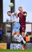 25 July 2025; Jordan Rossiter of Waterford in action against Vincent Borden of Galway United during the SSE Airtricity Men's Premier Division match between Galway United and Waterford at Eamonn Deacy Park in Galway. Photo by Piaras Ó Mídheach/Sportsfile