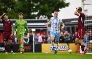25 July 2025; Pádraig Amond of Waterford celebrates scoring his side's second goal during the SSE Airtricity Men's Premier Division match between Galway United and Waterford at Eamonn Deacy Park in Galway. Photo by Piaras Ó Mídheach/Sportsfile