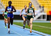 26 July 2025; Erin Friel of Team Ireland competes in the girls medley relay final at Todor Proeski National Arena during day six of the 2025 European Youth Summer Olympic Festival in Skopje, North Macedonia. Photo by Tyler Miller/Sportsfile