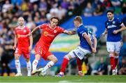 16 July 2025; Harry Wood of Shelbourne during the UEFA Champions League First Qualifying Round second leg match between Linfield and Shelbourne at Clearer Twist National Football Stadium at Windsor Park in Belfast. Photo by Stephen McCarthy/Sportsfile