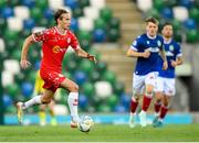16 July 2025; Harry Wood of Shelbourne during the UEFA Champions League First Qualifying Round second leg match between Linfield and Shelbourne at Clearer Twist National Football Stadium at Windsor Park in Belfast. Photo by Stephen McCarthy/Sportsfile