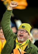 26 July 2025; An Australia supporter celebrates during the second test match between Australia and the British & Irish Lions at the Melbourne Cricket Ground in Melbourne, Australia. Photo by Brendan Moran/Sportsfile
