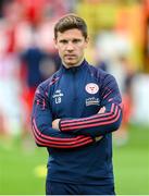 23 July 2025; Shelbourne technical director Luke Byrne before the UEFA Champions League Second Qualifying Round first leg match between Shelbourne and Qarabag FK at Tolka Park in Dublin. Photo by Stephen McCarthy/Sportsfile