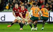 26 July 2025; Owen Farrell supported by British & Irish Lions teammate Finn Russell during the second test match between Australia and the British & Irish Lions at the Melbourne Cricket Ground in Melbourne, Australia. Photo by Brendan Moran/Sportsfile