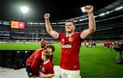 26 July 2025; Owen Farrell of British & Irish Lions celebrates after the second test match between Australia and the British & Irish Lions at the Melbourne Cricket Ground in Melbourne, Australia. Photo by Brendan Moran/Sportsfile