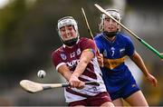 26 July 2025; Ailish O'Reilly of Galway in action against Sarah Corcoran of Tipperary during the Glen Dimplex All-Ireland Camogie Senior Championship semi-final match between Galway and Tipperary at UPMC Nowlan Park, Kilkenny. Photo by Ben McShane/Sportsfile