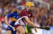 26 July 2025; Caoimhe Kelly of Galway in action against Julieanne Bourke of Tipperary during the Glen Dimplex All-Ireland Camogie Senior Championship semi-final match between Galway and Tipperary at UPMC Nowlan Park, Kilkenny. Photo by Ben McShane/Sportsfile