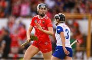 26 July 2025; Orlaith Mullins of Cork celebrates after scoring her side's first goal during the Glen Dimplex All-Ireland Camogie Senior Championship semi-final match between Cork and Waterford at UPMC Nowlan Park, Kilkenny. Photo by Ben McShane/Sportsfile