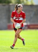 26 July 2025; Ava McAuliffe of Cork during the ZuCar All-Ireland U18 A Ladies Football Championship final match between Cork and Dublin at Grant Heating St Brendan’s Park in Birr, Offaly. Photo by Seb Daly/Sportsfile