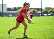 26 July 2025; Ava McAuliffe of Cork during the ZuCar All-Ireland U18 A Ladies Football Championship final match between Cork and Dublin at Grant Heating St Brendan’s Park in Birr, Offaly. Photo by Seb Daly/Sportsfile
