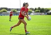 26 July 2025; Ava McAuliffe of Cork during the ZuCar All-Ireland U18 A Ladies Football Championship final match between Cork and Dublin at Grant Heating St Brendan’s Park in Birr, Offaly. Photo by Seb Daly/Sportsfile