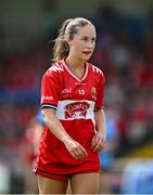 26 July 2025; Eabha O'Donovan of Cork during the ZuCar All-Ireland U18 A Ladies Football Championship final match between Cork and Dublin at Grant Heating St Brendan’s Park in Birr, Offaly. Photo by Seb Daly/Sportsfile