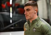 27 July 2025; Seán O'Shea of Kerry arrives before the GAA Football All-Ireland Senior Championship final match between Kerry and Donegal at Croke Park in Dublin. Photo by Stephen McCarthy/Sportsfile