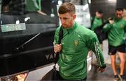 27 July 2025; Donegal goalkeeper Shaun Patton arrives before the GAA Football All-Ireland Senior Championship final match between Kerry and Donegal at Croke Park in Dublin. Photo by Stephen McCarthy/Sportsfile