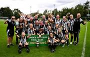 27 July 2025; Whitehall Rangers players celebrate with the cup after the FAI Women’s Amateur Cup final match between Terenure Rangers and Whitehall Rangers at UCD Bowl in Dublin. Photo by Ben McShane/Sportsfile