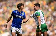 27 July 2025; David Clifford of Kerry and Brendan McCole of Donegal tussle during the GAA Football All-Ireland Senior Championship final match between Kerry and Donegal at Croke Park in Dublin. Photo by Seb Daly/Sportsfile