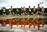 27 July 2025; A general view of the field in the men's 5000m during the 123.ie National League Final at Tullamore Harriers Athletics Club in Tullamore, Offaly. Photo by Sam Barnes/Sportsfile
