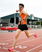 27 July 2025; Luke Purcell of Nenagh Olympic AC, Tipperary, celebrates finishing third in the premier men's 5000m during the 123.ie National League Final at Tullamore Harriers Athletics Club in Tullamore, Offaly. Photo by Sam Barnes/Sportsfile